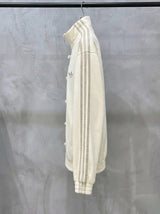 CNY Chinese Style White Oversized Jacket – Streetwear Kung Fu Button Track Jacket for Men & Women