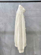 CNY Chinese Style White Oversized Jacket – Streetwear Kung Fu Button Track Jacket for Men & Women