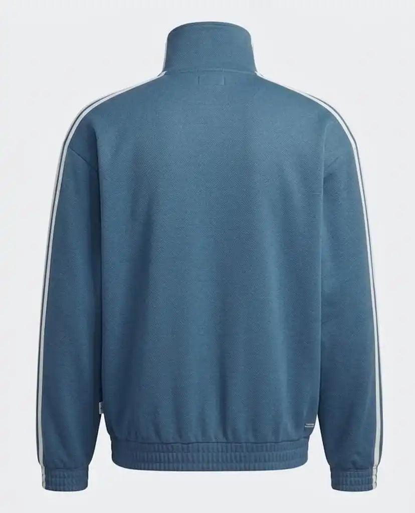 CNY Chinese Style Blue Oversized Jacket – Kung Fu Button Streetwear Track Jacket (Unisex)