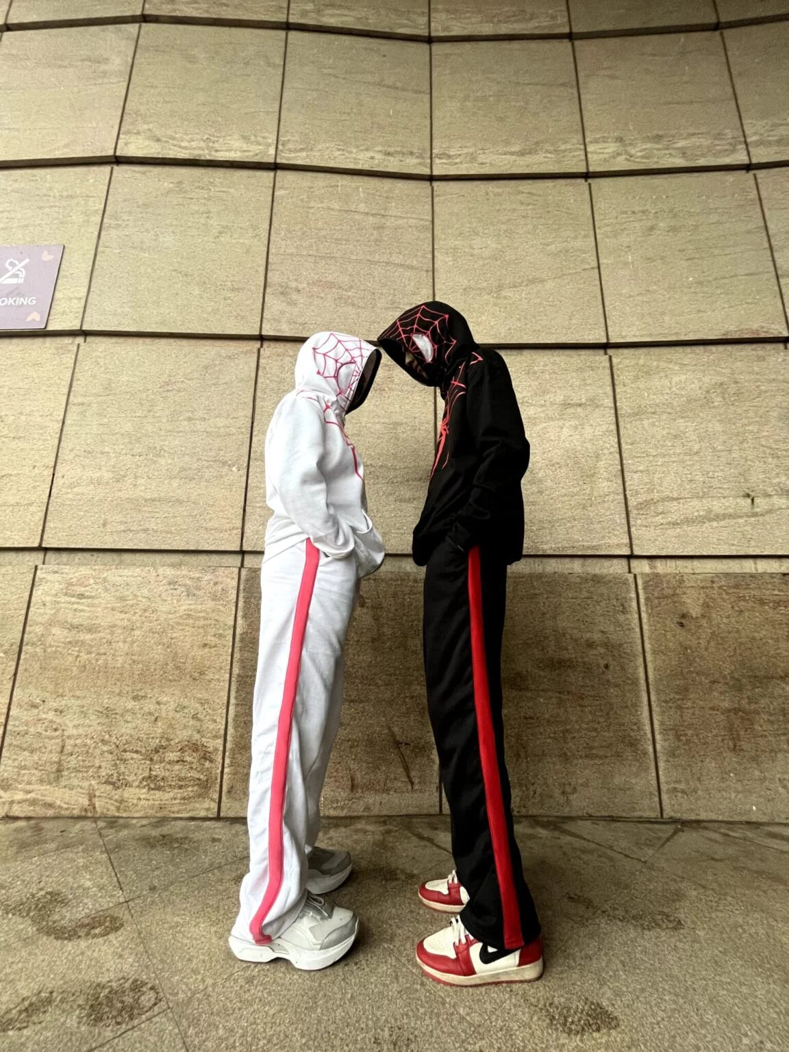 Couple Spider Hoodie Set – Zip-Up Spider Mask Hoodie Tracksuit for Men & Women Streetwear