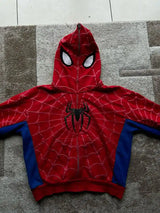 Red Spider Zip-Up Hoodie – Full Face Mask Graphic Hoodie for Men Streetwear in INDIA