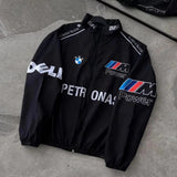 BMW M Power Inspired Oversized Racing Jacket – Black Motorsport Streetwear Jacket for Men & Women