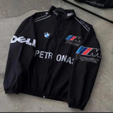 BMW M Power Inspired Oversized Racing Jacket – Black Motorsport Streetwear Jacket for Men & Women