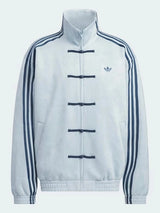 CNY Chinese Style Sky Blue Oversized Jacket – Kung Fu Button Streetwear Track Jacket (Unisex)