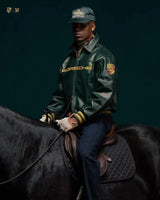 Porsche Style Green Leather Racing Jacket – Premium Motorsport Streetwear Jacket (Unisex)