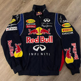 Red Bull Racing Inspired Jacket for Men & Women – F1 Motorsport Streetwear Jacket, Premium Zip-Up Racing Jacket with Logo Print