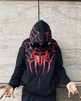 Couple Spider Hoodie Set – Zip-Up Spider Mask Hoodie Tracksuit for Men & Women Streetwear