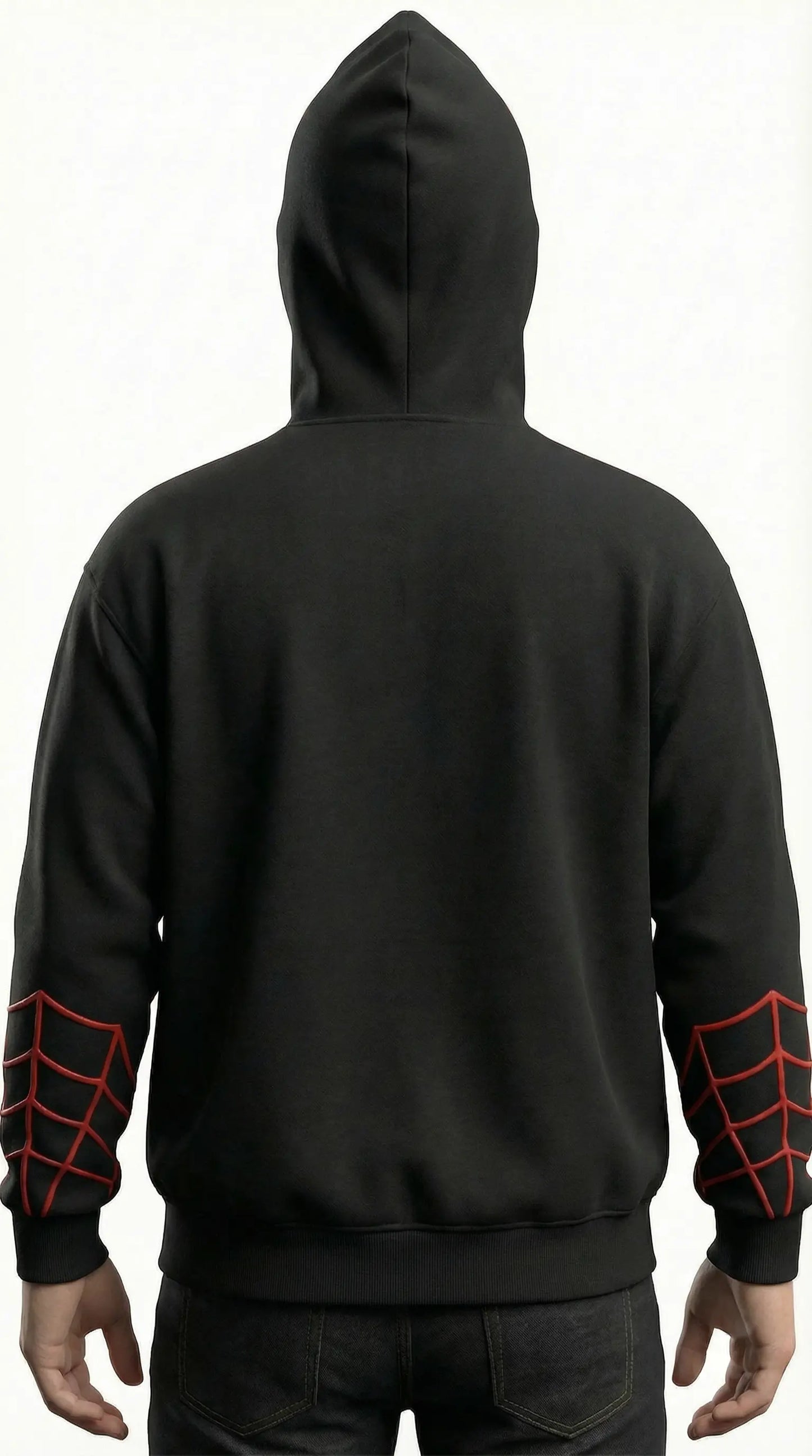 Spider Web Mask Zip-Up Hoodie –  Streetwear Full Face Hoodie Jacket for Men & Women | Gothic Anime Style Oversized Sweatshirt