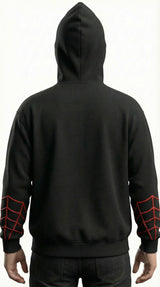 Spider Web Mask Zip-Up Hoodie –  Streetwear Full Face Hoodie Jacket for Men & Women | Gothic Anime Style Oversized Sweatshirt