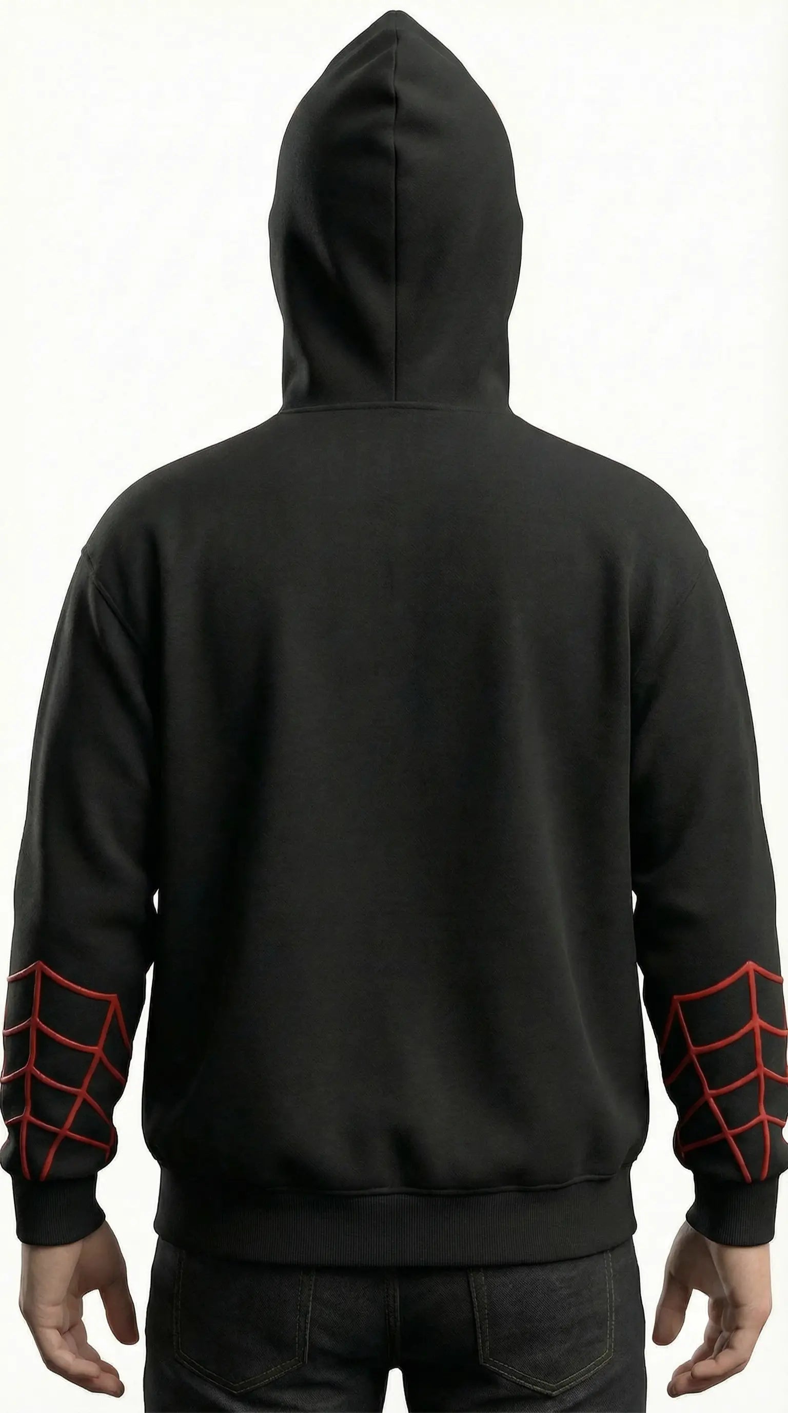 Spider Web Mask Zip-Up Hoodie –  Streetwear Full Face Hoodie Jacket for Men & Women | Gothic Anime Style Oversized Sweatshirt
