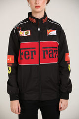 Ferrari F1 Racing Jacket – Black & Red Motorsport Streetwear Jacket for Men & Women