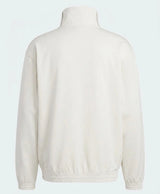 Oversized White Chinese Knot Jacket – Korean Streetwear High Neck Zip-Up Track Jacket